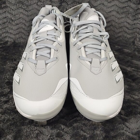 adidas Other - ADIDAS Mens Icon 6 Bounce Baseball Cleats FV9353 Gray & White (NWT) Size 8